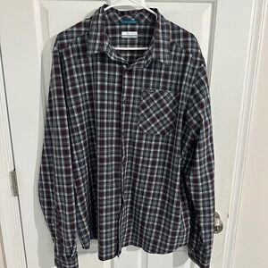 Columbia Mens XL Plaid Button Up Long Sleeve Shirt Casual Outdoor Workwear